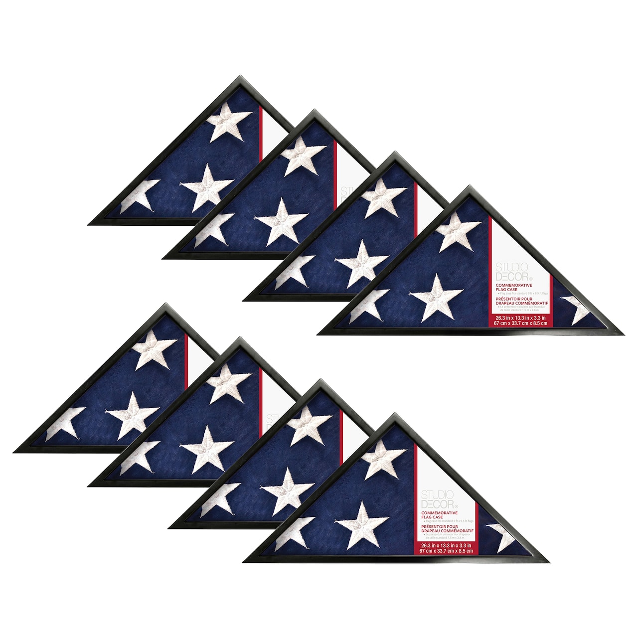 8 Pack: Black Memorial Flag Case by Studio Décor®